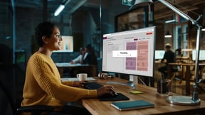 Person working on a computer